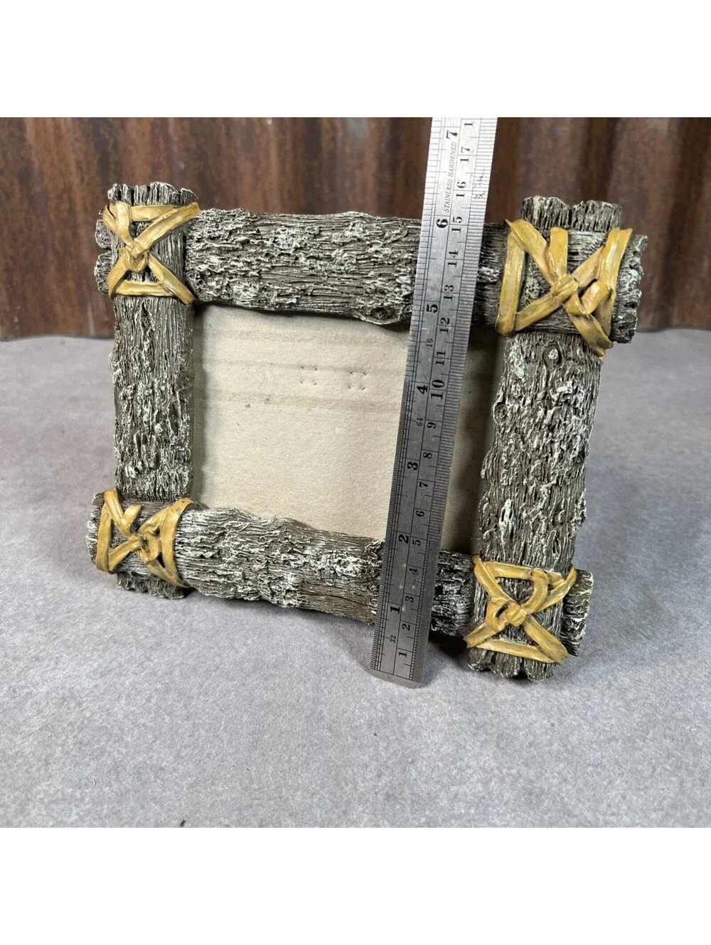 Russ Wood Design Resin Picture Frame Holds 4.5